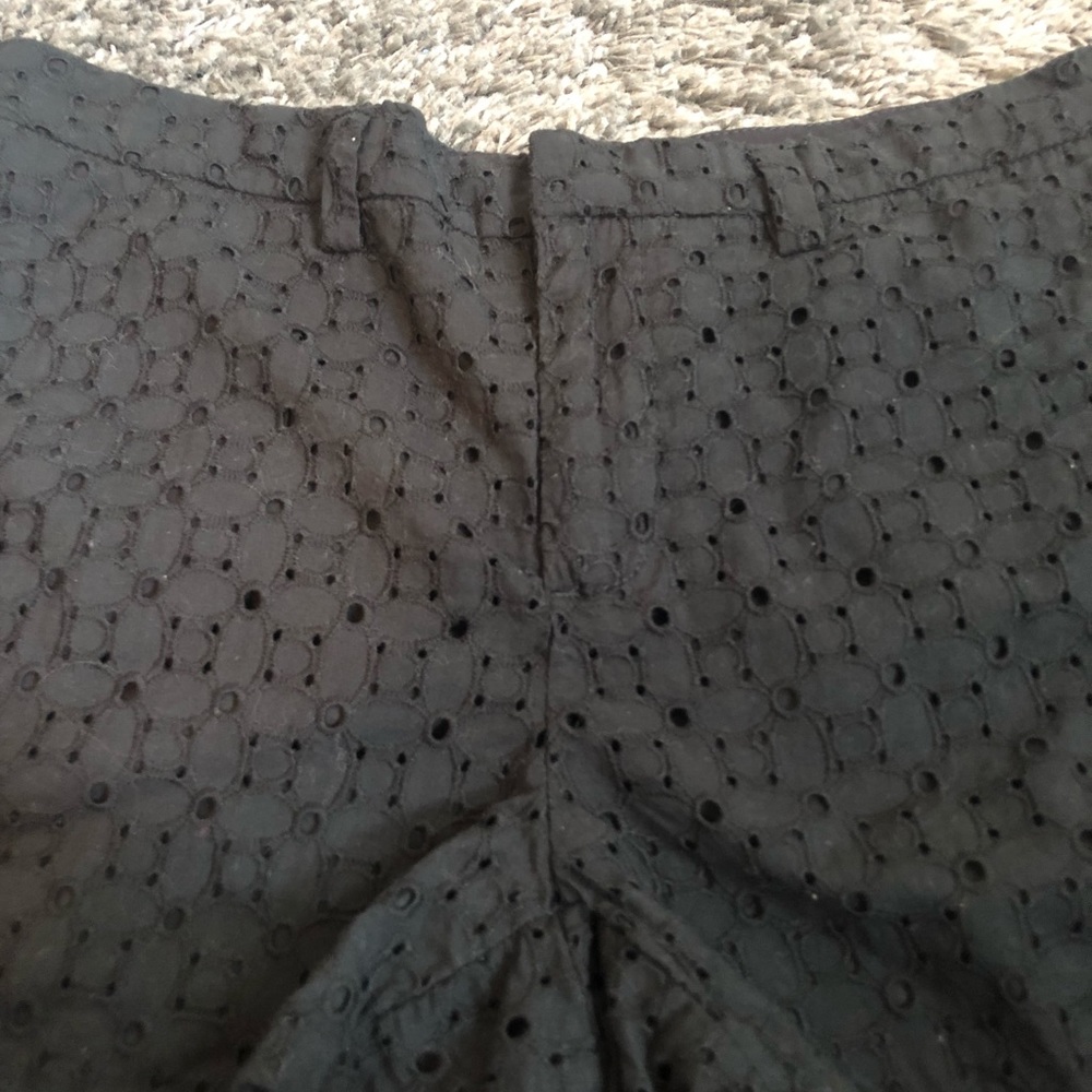 Black eyelet cotton shorts - Picture 6 of 8